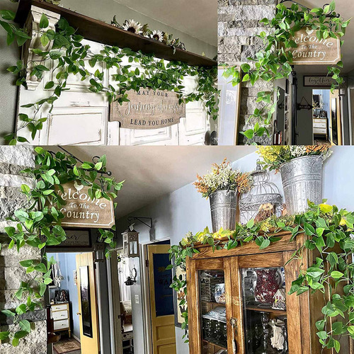2 Plantas Colgantes Artificiales Para Decoración De Pared, I