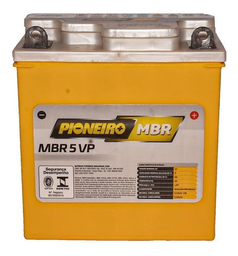 Batería Moto Pioneiro Mbr5vp=12n5-3b Polleritas/gs Nanymotos