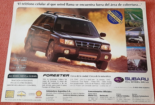 Publicidad Subaru Forester Awd 1999 (Usado)
