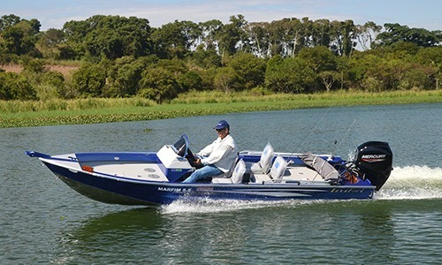 Lancha Marfim 5.5 Tr + Motor 50hp Mercury Insc. Estad
