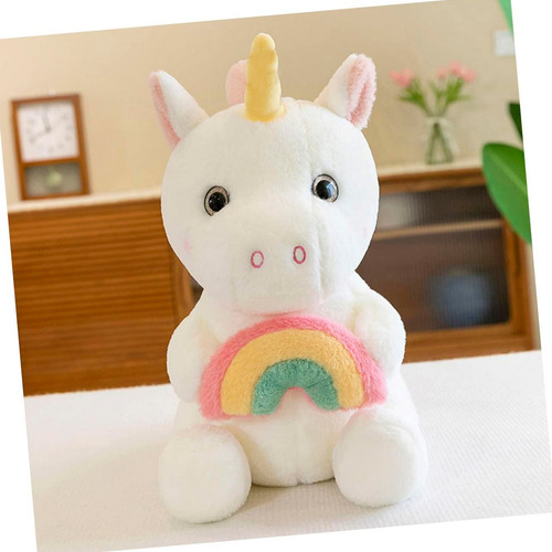 Peluche Unicornio Almohada Arcoiris Suave Felpa Bebe Kawaii