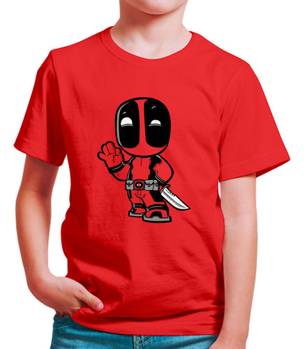 Polo Niño Deadpool Cartoon (d1437 Boleto.store)