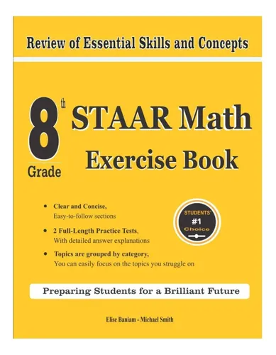 Livro: 8th Grade Staar Math Exercise Book: Review Of Essential Skills ...