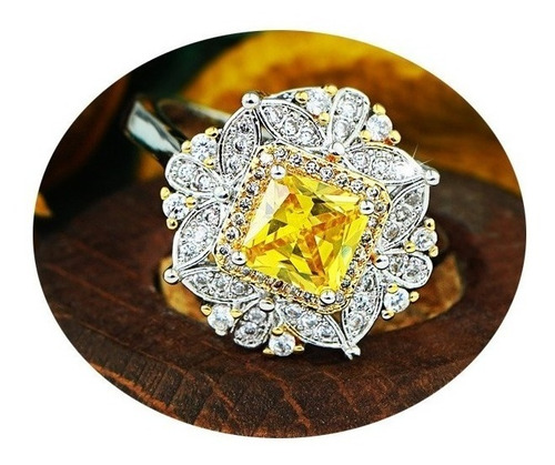Imagen 1 de 8 de Anillos Compromiso Plata Elegante Estilo Lujo Fino Regalo