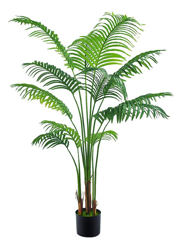 Artificial Golden Cane Palm Tree 4 Pies Planta Falsa Para De