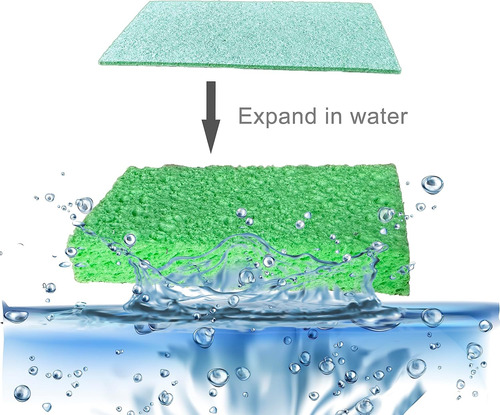 36 Pk Pop-up Compressed Cellulose Sponges, Heavy Duty Scr...
