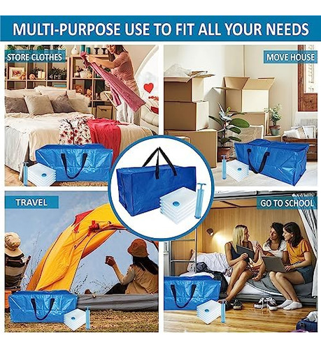 Paquete De 10 Bolsas Para Mudanzas Extragrandes Y Resistente