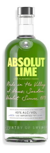 Absolut Lime Vodka Saborizado Destilado 700ml