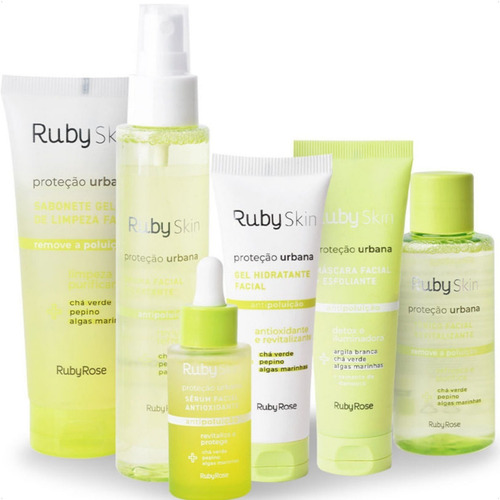 Imagem 9 de 10 de Combo Skincare Linha Facial Proteção Urbana Vegano Ruby Rose