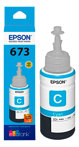 Epson T673220 Botella De Tinta L800/1800 Cyan (1800 Fotos)