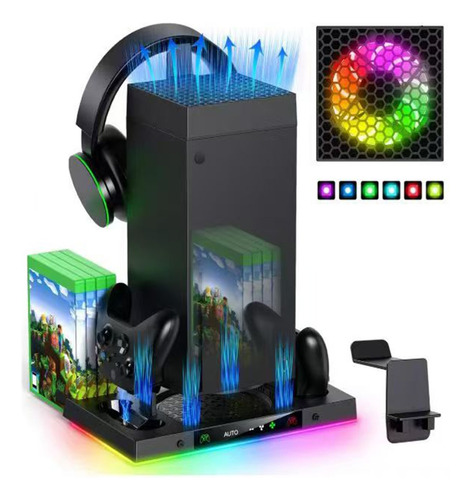 Enfriator Charger Base With Rgb Light For Xbox Series X