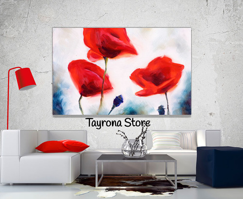 Cuadro Lienzo Tayrona Store De Flores Vintage 001 100x70cm