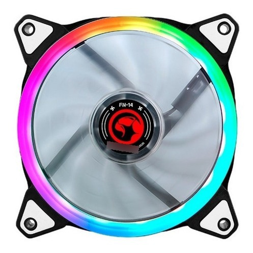 Imagen 2 de 10 de Fan Rgb Led Gamer Computadoras Pc Marvo Fn-14 I Css®