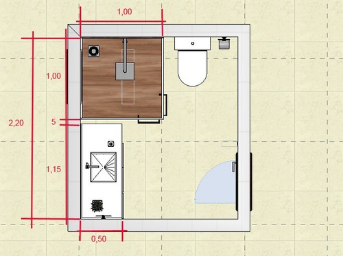 Projeto 3d Dois Banheiros Especificados