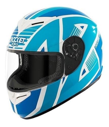 Casco Moto Rocket Force S06-18tm Azul, Certificado