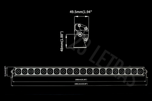Barra Led Aurora Drl Rgb 42 Pulgadas Alta Penetración 300 W