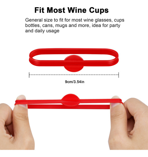 Marcadores Para Copas De Vino, 24 Unidades, Etiquetas De Sil