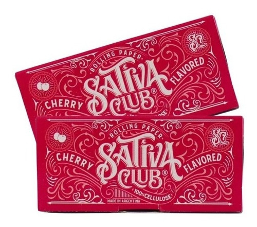  Sativa Club Celulosa Tradicional Sabor Cherry X2 Unidades