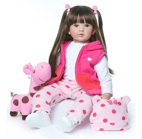 Princesa Terabithia Muñeca Reborn De Vinilo Siliconado 60cm