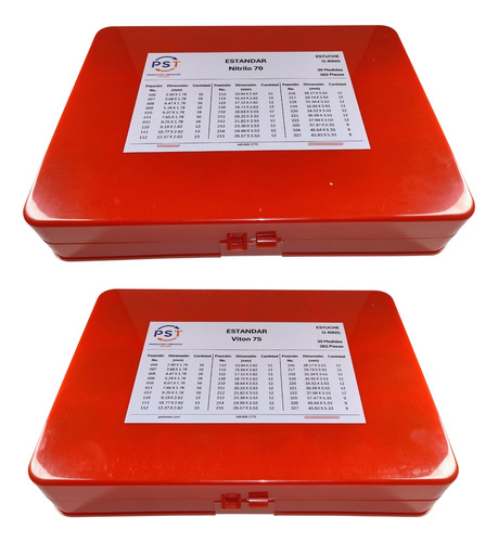 2pz Estuches Oring Estandar Nitrilo 70 Y Viton 75