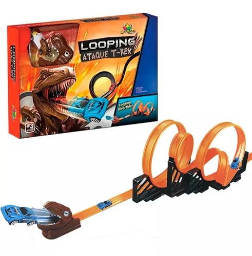 Pista Looping 360° Dinossauro Ataque T-Rex Braskit 0403