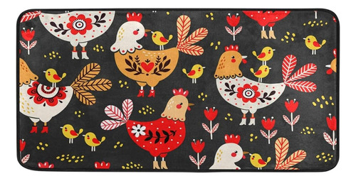 Susiyo Kitchen Mat Lindo Gallo Pollos Alfombra De Cocina Mat