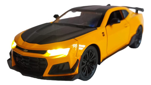 Chevrolet Camaro, Auto A Escala 1:24, Metálico Con Luces.