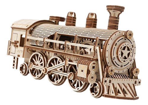 Rompecabezas De Madera 3d, Modelo De Tren De, Juguete De