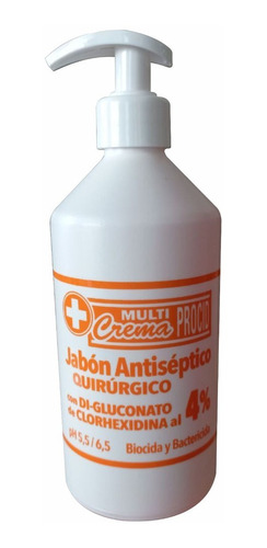 Jabon Antiséptico Quirúrgico - Clohexidina 4% - 500 Cc