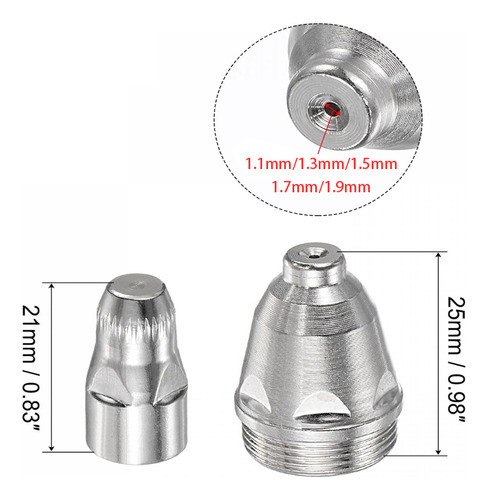 Conjunto De Bicos De Eletrodo P80, 20 Unidades De 1,3 Mm