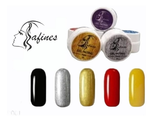 Gel Paint Blanco O Negro Afines Fcnailsinsumos