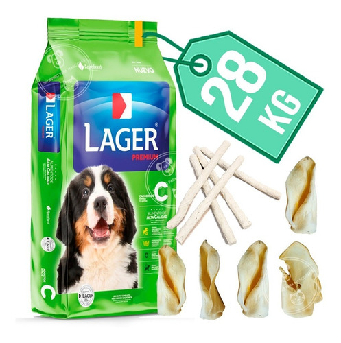 Comida Perro Cachorro Lager Premium 24 Kg + Regalo