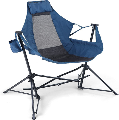 Silla Portátil De Acero Resistente Con Respaldo