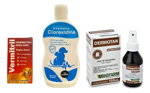 Kit Tratamento Dermatite Canina E Micose - Shampoo Pet Side Fragrância Floral