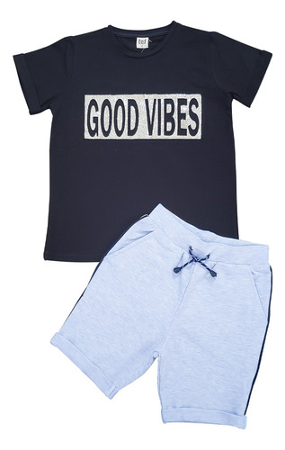 Conjunto De Niño Franela Y Short Bd Ref. 4527