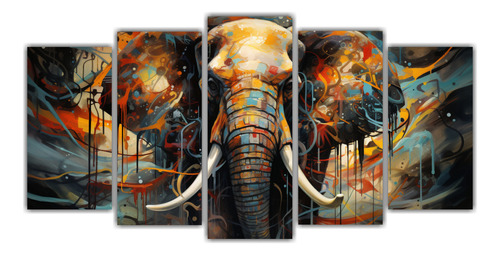 200x100cm Pinturas Abstractas De Elefante En Temática Stree