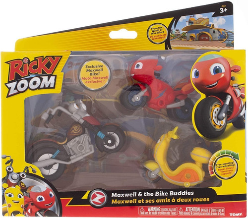 Pack Figuras Ricky Zoom Maxwell & The Bike Buddies Adventure