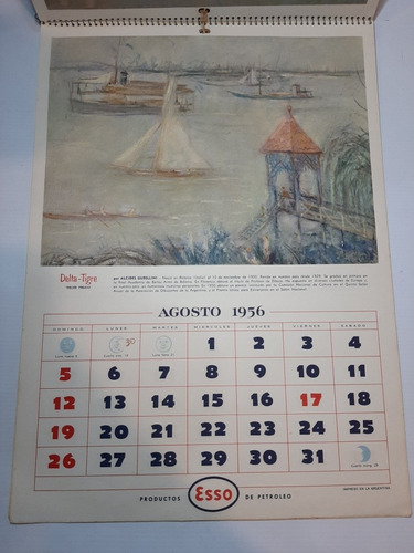 Imagen 8 de 10 de Antiguo Almanaque Esso 1956 El Paisaje Argentino Ro 1831