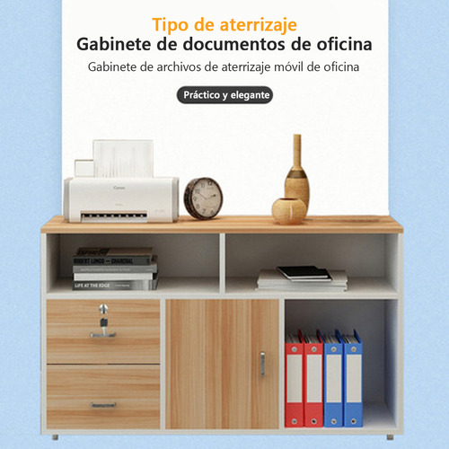 Muebles Archivero De Madera Tamano Oficio 2 Gavetas Puerta Marrón