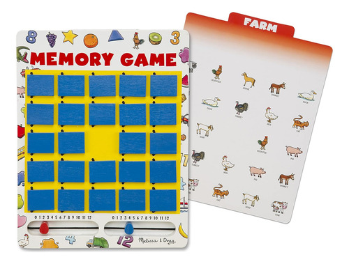 Juego De Memoria Viaje De Madera Con 14 Caras De Cartas Dobl
