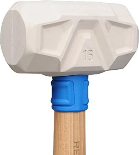 Martillo De Mazo De Goma Blanco De Acero Real De 16 Onzas Co