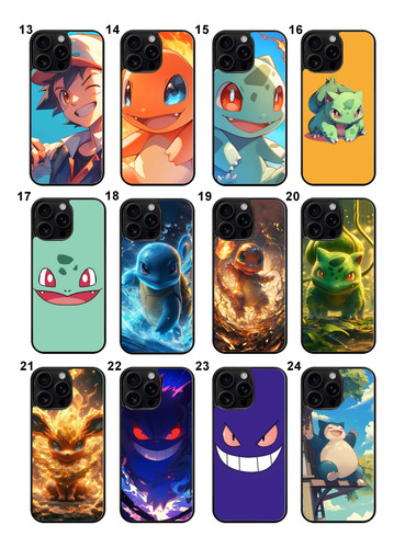 Funda Carcasa Pokemon Pikachu Ash Anime Para Samsung A Y J Negro A03 Core