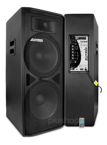 Caixa De Som Ativa 15 Pol Datrel Prof Mp3 Bluetooth Controle Cor Preto Voltagem 110v/220v