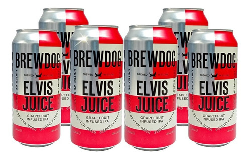 Six Pack Brewdog Elvis Juice Grapefruit Infused Ipa 440ml