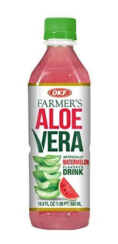 Bebida De Aloe Vera Okf Farmer, Sandía, 16,9 Onza Líquida (p