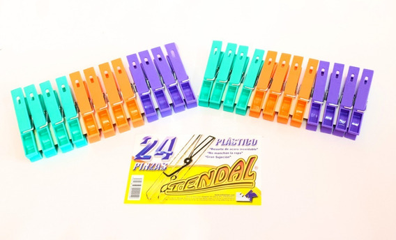 Pinzas de Ropa con Caja de Metal en dise/ño de Lavadora com-four/® 48x Pinzas de Ropa de pl/ástico Pinzas 048 Piezas - con Caja