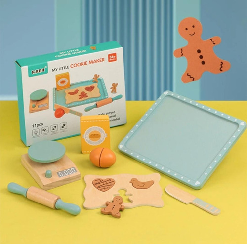 Juguete De Repostería 10pzs De Madera, Estilo Montessori
