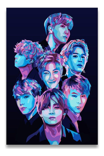 Poster Decorativo 42cm X 30cm A3 Brilhante K-pop Bts