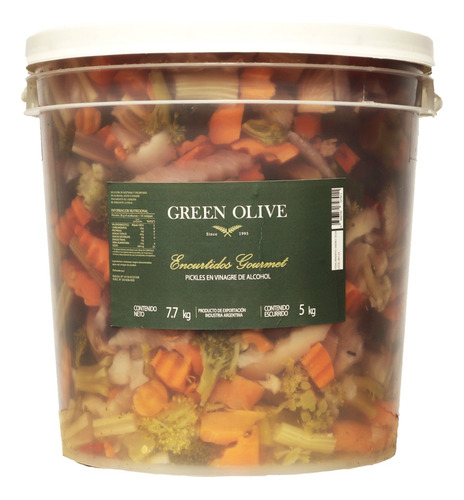 Pickles Mixtos Con Aceitunas Negras En Vinagre X5 Kg