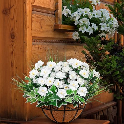 Plantas De Flores Artificiales Colgantes En Cesta Para Decor